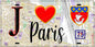 Plaque métal décorative  J' ❤️ Paris : Métro Simplon