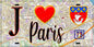 Plaque métal décorative  J' ❤️ Paris : Métro Tolbiac