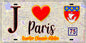 Plaque métal décorative  J' ❤️ Paris : Quartier Chaussée-d'Antin