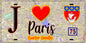 Plaque métal décorative  J' ❤️ Paris : Quartier Europe