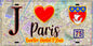 Plaque métal décorative  J' ❤️ Paris : Quartier Hôpital-Saint-Louis