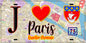 Plaque métal décorative  J' ❤️ Paris : Quartier Monnaie
