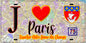Plaque métal décorative  J' ❤️ Paris : Quartier Notre-Dame-des-Champs