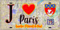 Plaque métal décorative  J' ❤️ Paris : Quartier Saint-Vincent-de-Paul
