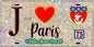 Plaque métal décorative  J' ❤️ Paris : Métro Station Bonne‑Nouvelle.