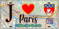 Plaque métal décorative  J' ❤️ Paris : Métro Station Charenton Ecoles