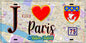 Plaque métal décorative  J' ❤️ Paris : Métro Station Châtelet