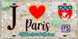 Plaque métal décorative  J' ❤️ Paris : Métro Station Croix de Chavaux