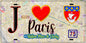 Plaque métal décorative  J' ❤️ Paris : Métro Station Place de Clichy