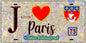 Plaque métal décorative  J' ❤️ Paris : Métro Station Richelieu Drouot