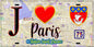 Plaque métal décorative  J' ❤️ Paris : Métro Station Saint‑Lazare