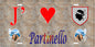 Plaque métal décorative 15 x 30 cm mur antique J' ❤️ Partinello Canton de Sevi-Sorru-Cinarca Corse du Sud