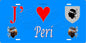 Plaque métal décorative 15 x 30 cm bleu J' ❤️ Peri canton du Gravona-Prunelli  Corse du Sud
