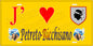 Plaque métal décorative 15 x 30 cm jaune J' ❤️ Petreto  canton de Taravo-Ornano Corse du Sud
