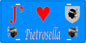 Plaque métal décorative 15 x 30 cm bleu J' ❤️ Pietrosella  canton de Taravo-Ornano Corse du Sud