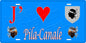 Plaque métal décorative 15 x 30 cm bleu J' ❤️ Pila Canale  canton de Taravo-Ornano Corse du Sud