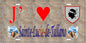 Plaque métal décorative 15 x 30 cm mur antique J' ❤️ Sainte Lucie de Tallano canton du Sartenais-Valinco  Corse du Sud