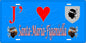 Plaque métal décorative 15 x 30 cm bleu J' ❤️ Santa-Maria-Figaniella canton du Sartenais-Valinco  Corse du Sud