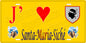 Plaque métal décorative 15 x 30 cm jaune J' ❤️ Santa-Maria-Siché  canton de Taravo-Ornano Corse du Sud