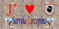Plaque métal décorative 15 x 30 cm mur antique J' ❤️ Sarrola Carcopino canton de Gravona-Prunelli  Corse du Sud