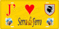Plaque métal décorative 15 x 30 cm jaune J' ❤️ Serra di ferro  canton de Taravo-Ornano Corse du Sud