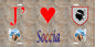 Plaque métal décorative 15 x 30 cm mur antique J' ❤️ Soccia Canton de Sevi-Sorru-Cinarca Corse du Sud