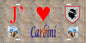Plaque métal décorative 15 x 30 cm mur antique J' ❤️ Carbini canton du Grand-Sud  Corse du Sud