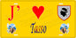 Plaque métal décorative 15 x 30 cm jaune J' ❤️ Tasso  canton de Taravo-Ornano Corse du Sud