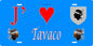 Plaque métal décorative 15 x 30 cm bleu J' ❤️ Tavaco canton du Gravona-Prunelli  Corse du Sud