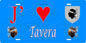 Plaque métal décorative 15 x 30 cm bleu J' ❤️ Tavera canton du Gravona-Prunelli  Corse du Sud