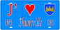 Plaque métal décorative 15 x 30 cm fond  mur bleu 57 J' ❤️Thionville,57