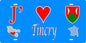 Plaque métal décorative 15 x 30 cm mur bleu carte J' ❤️Tincry, canton du Saulnois Moselle 57