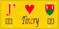 Plaque métal décorative 15 x 30 cm fond jaune 57 J' ❤️Tincry, canton du Saulnois Moselle 57