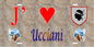 Plaque métal décorative 15 x 30 cm mur antique J' ❤️ Ucciani canton du Gravona-Prunelli  Corse du Sud