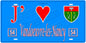 Plaque métal décorative, J' ❤️Vandoeuvre les Nancy, Meurthe et Moselle, fond  mur bleu 54