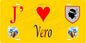 Plaque métal décorative 15 x 30 cm jaune J' ❤️ Vero canton du Gravona-Prunelli  Corse du Sud