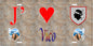 Plaque métal décorative 15 x 30 cm mur antique J' ❤️ Vico Canton de Sevi-Sorru-Cinarca Corse du Sud