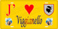 Plaque métal décorative 15 x 30 cm jaune J' ❤️ Viggianello canton du Sartenais-Valinco  Corse du Sud
