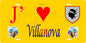 Plaque métal décorative 15 x 30 cm jaune J' ❤️ Villanova canton d' Ajaccio  Corse du Sud