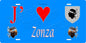 Plaque métal décorative 15 x 30 cm bleu J' ❤️ Zonza  canton du Grand-Sud  Corse du Sud