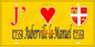 Plaque métal décorative 15X30 J' ❤️ Auberville-la-Manuel, Seine Maritime (76) jaune