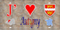 Plaque métal décorative 15X30 J' ❤️ Autigny, Seine Maritime (76) antque carte