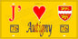Plaque métal décorative 15X30 J' ❤️ Autigny, Seine Maritime (76) jaune