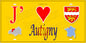Plaque métal décorative 15X30 J' ❤️ Autigny, Seine Maritime (76) jaune carte