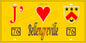 Plaque métal décorative 15x30 J' ❤️ Bellengreville, Seine Maritime (76) jaune