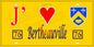Plaque métal décorative 15X30 J' ❤️ Bertheauville, Seine Maritime (76) jaune