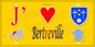 Plaque métal décorative 15X30 J' ❤️ Bertreville, Seine Maritime (76) jaune carte