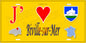 Plaque métal décorative  J' ❤️ Biville-sur-Mer, Seine Maritime (76) jaune carte