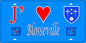 Plaque métal décorative 15X30 J' ❤️ Blosseville, Seine Maritime (76) bleu