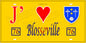 Plaque métal décorative 15X30 J' ❤️ Blosseville, Seine Maritime (76) jaune